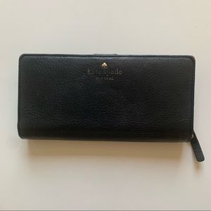 Kate Spade black leather wallet